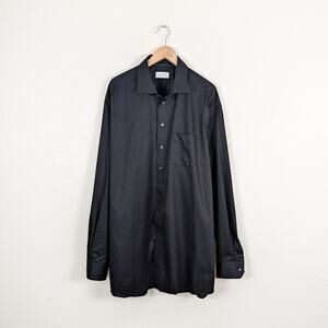 ETON of sweden Men's Classic fit Black Dress shirt 100% cotton 18 1/2 2XL